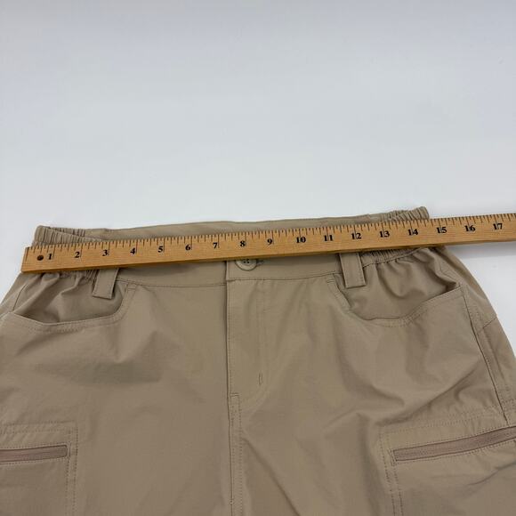 WILLIT Nylon Stretch Outdoor Shorts Womens Size M Tan 5.5 Inch Inseam Pockets - Picture 5 of 8